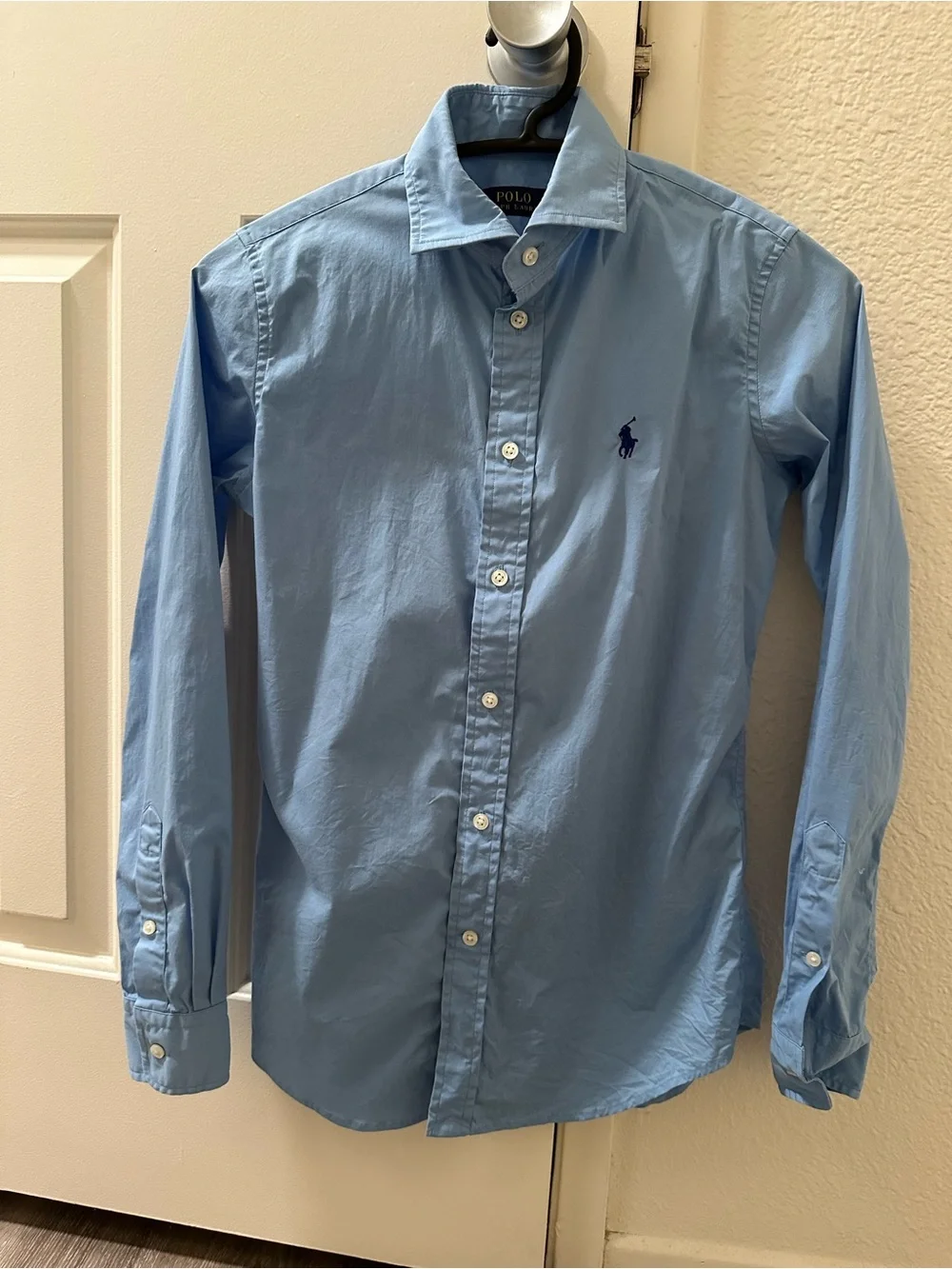 Polo by Ralph Lauren Light Blue Boys Slim Fit Dress Shirt
